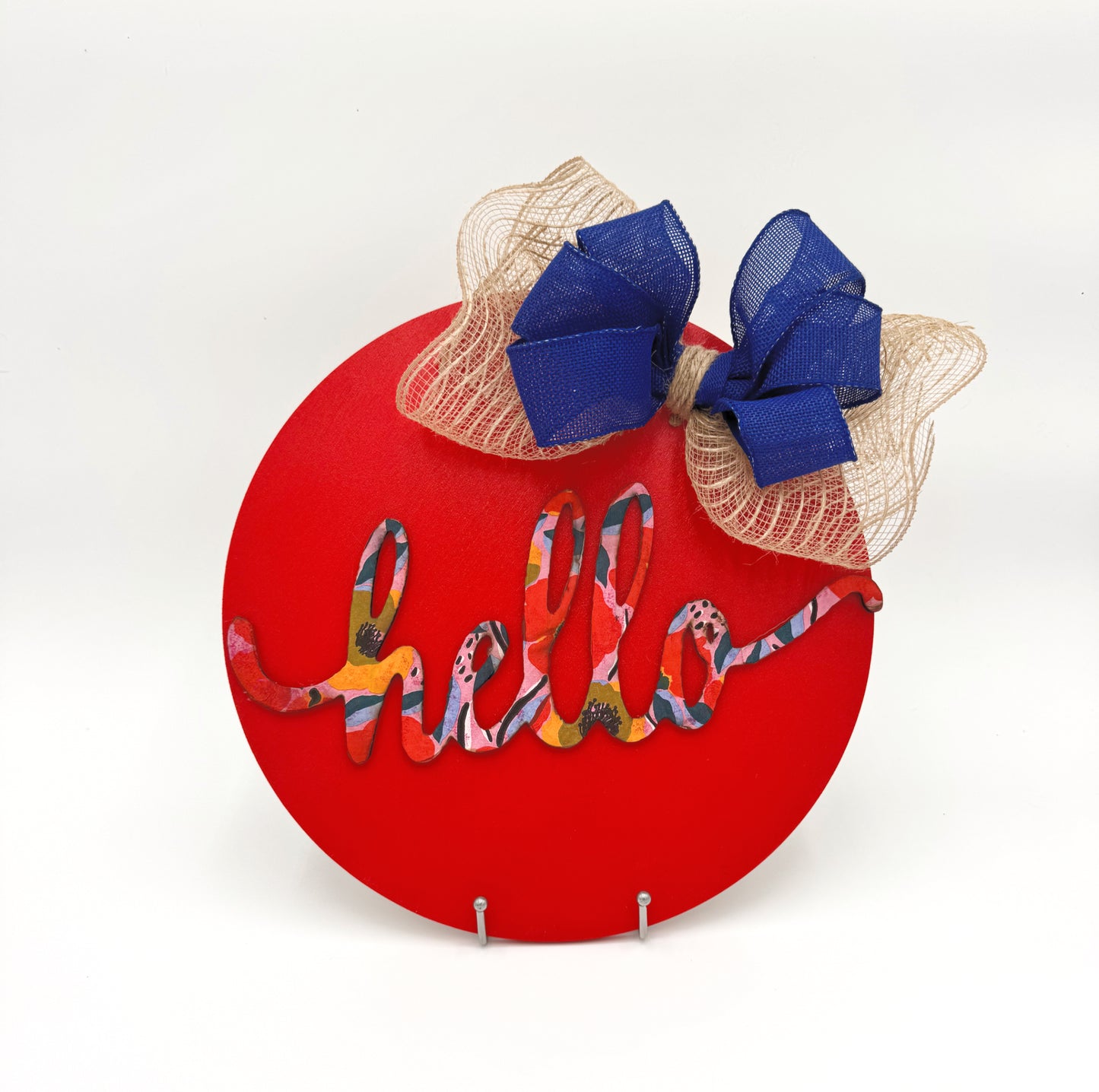 "Hello" Wooden Door Hanger image 0