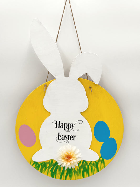 Easter Bunny Wooden Door Hanger image 0