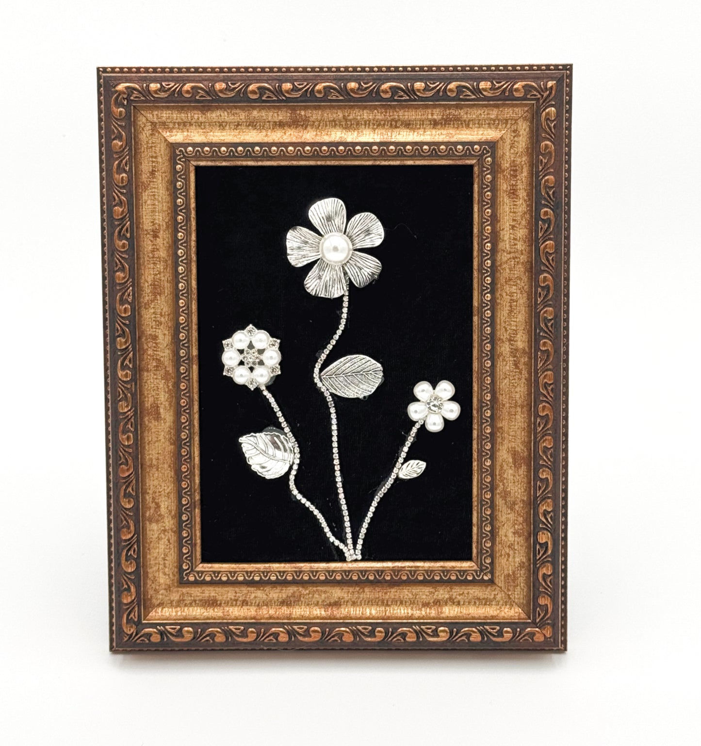 Beautiful Vintage Framed Jewelry Art Box image 0