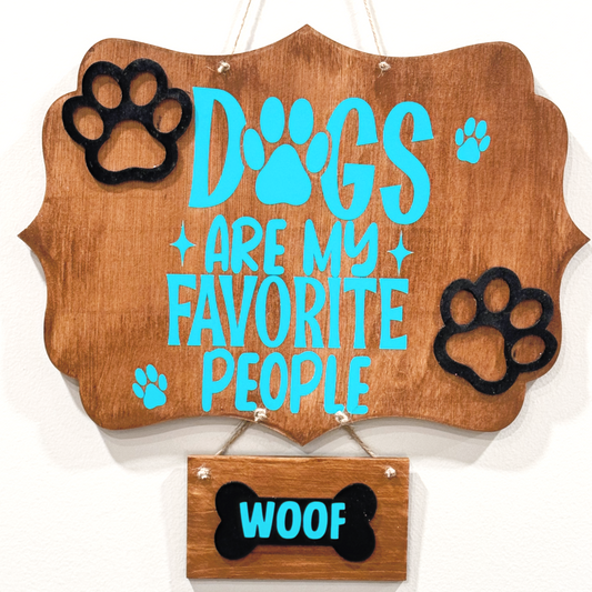 Dog People Wooden Door Sign image 0