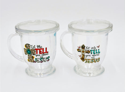Glass Mug set  with Lids image 0