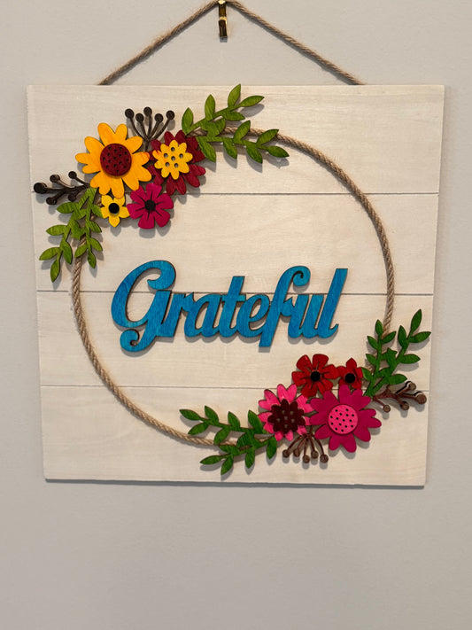 Grateful Wall or Door Hanger image 0