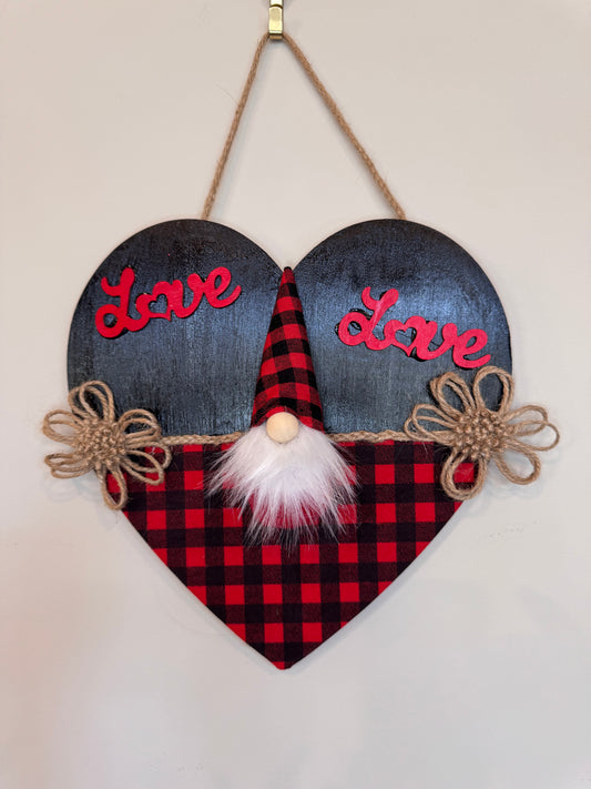 Valentine Love Gnome Door Hanger image 0