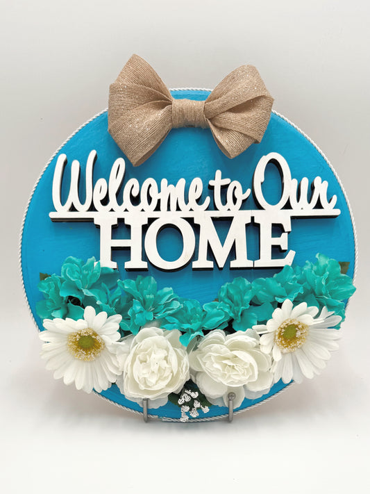 Welcome to Our Home Wooden Door Hanger image 0