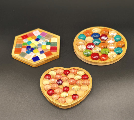 Set of 3 Wood Coasters image 0