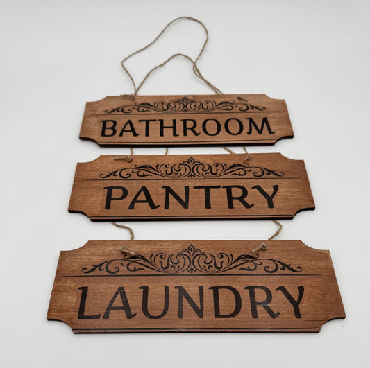 Laundry, Bathroom and Pantry Hanging Set of 3 image 0
